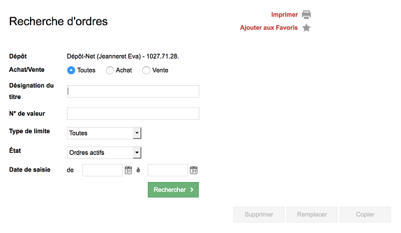 BCN-Netbanking - Recherche ordre