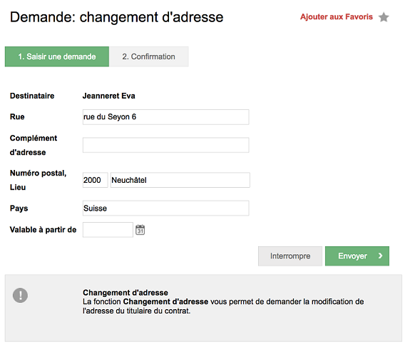 BCN-Netbanking – Changement d'adresse