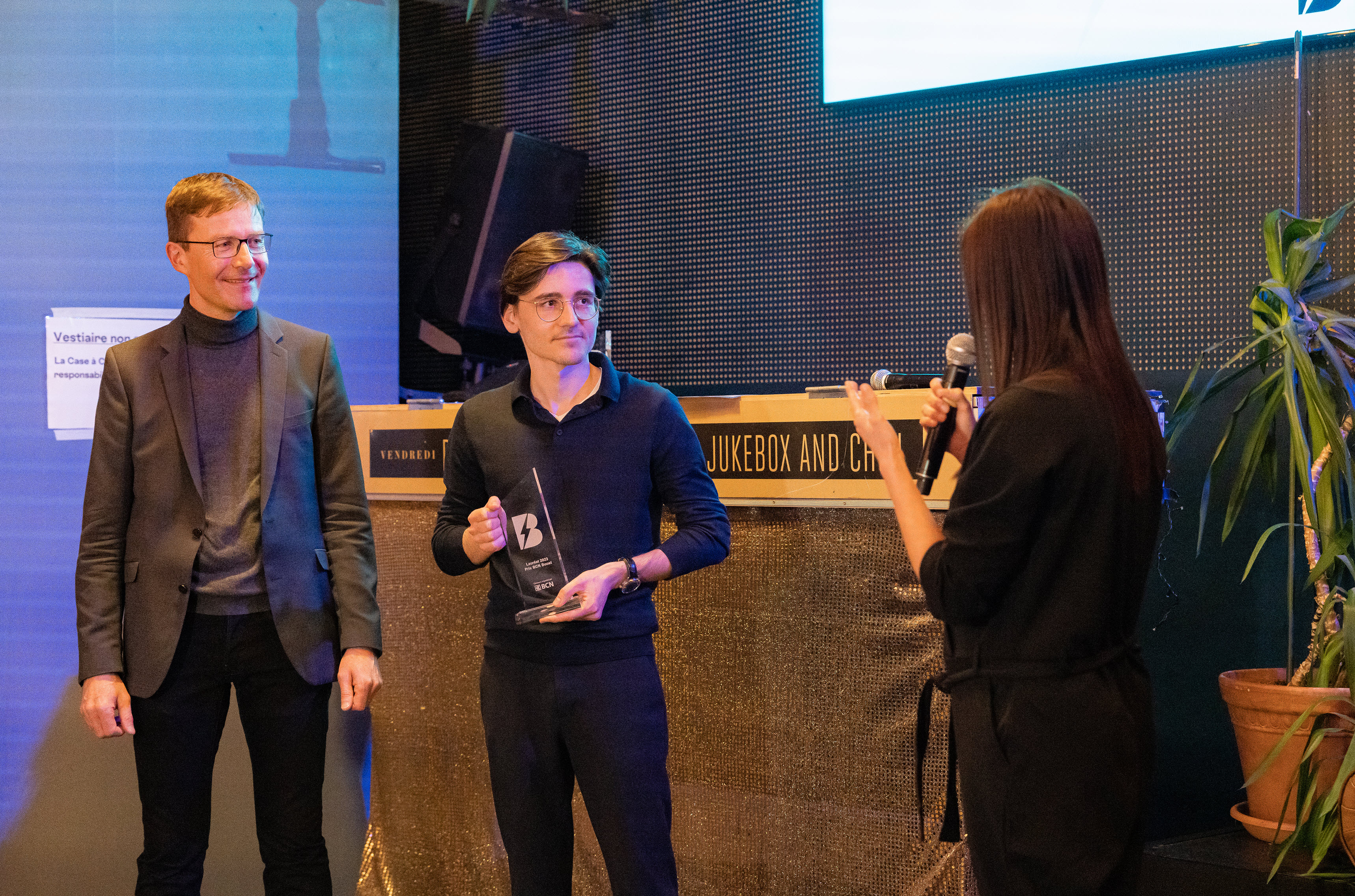 Prix BCN Boost 2023 - Pierre-Alain Leuenberger, Nicolas Daven (Afterski) et Leila Schwab