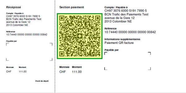 QR-facture - Scan QR-code