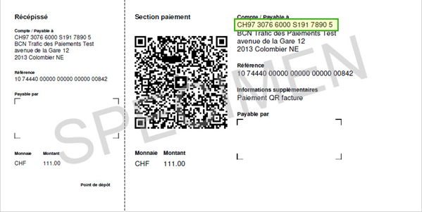 QR-facture - Saisie IBAN