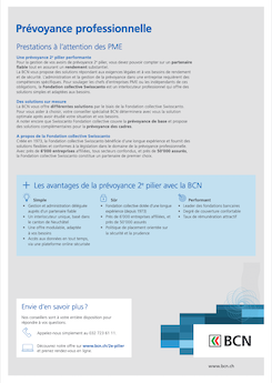 Vignette brochure Prévoyance professionnelle