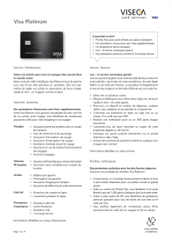 Vignette brochure Carte de crédit Platinum