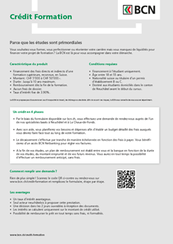 Vignette brochure Crédit Formation BCN