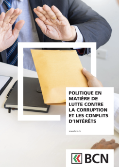 Vignette brochure Politique en matière de lutte contre la corruption et les conflits d'intérêts