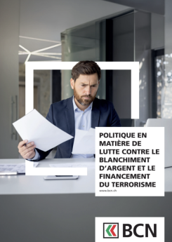 Vignette brochure Politique en matière de lutte contre le blanchiment d'argent et le financement du terrorisme