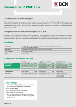 Vignette brochure Financement PME Plus